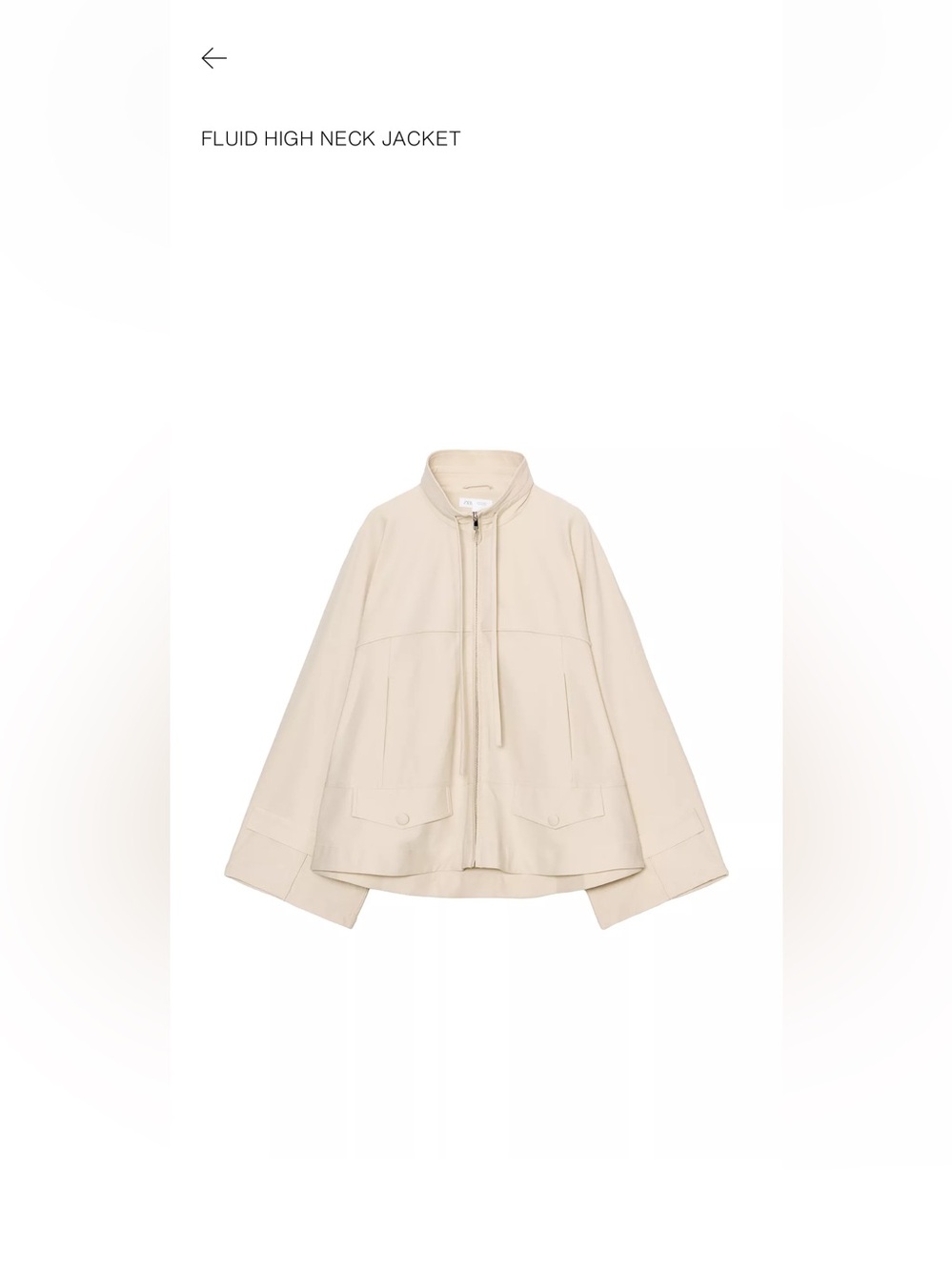 Zara high neck jacket